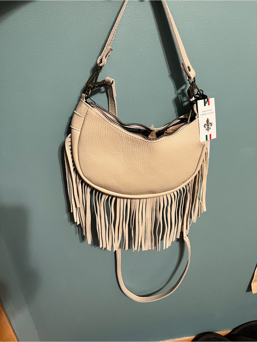 Marlon Fringed Crossbody Bag- Genuine Leather 🇮🇹